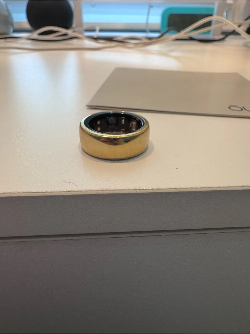 Oura Smart Ring in Gold with Black Interior